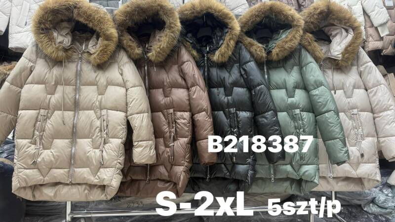 Kurtki damskie zimowe Roz S-2XL, 1 Kolor Paczka 5 szt